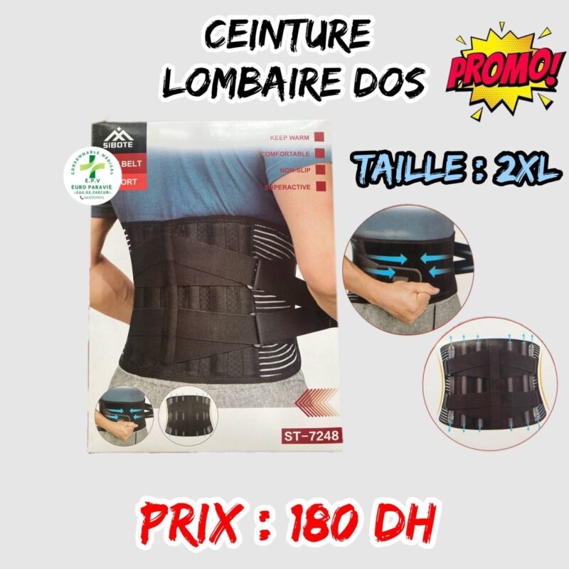 CEINTURE LOMBAIRE DOS TAILLE : XXL