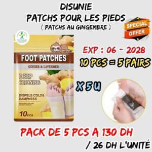 DISUNIE PATCHS POUR LES PIEDS { PATCHS AU GINGEMBRE } PACK DE 5pcs