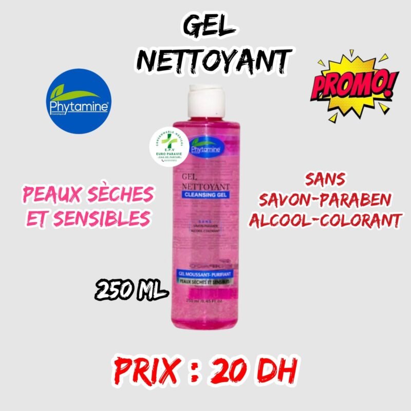 GEL NETTOYANT PEAUX SECHES ET SENSIBLES 250ML