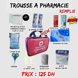 TROUSSE A PHARMACIE DE PREMIER SECOURS REMPLIE