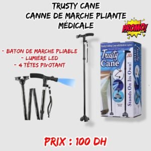 TRUSY CANE . CANNE DE MAERCHE PLIANTE MEDICALE