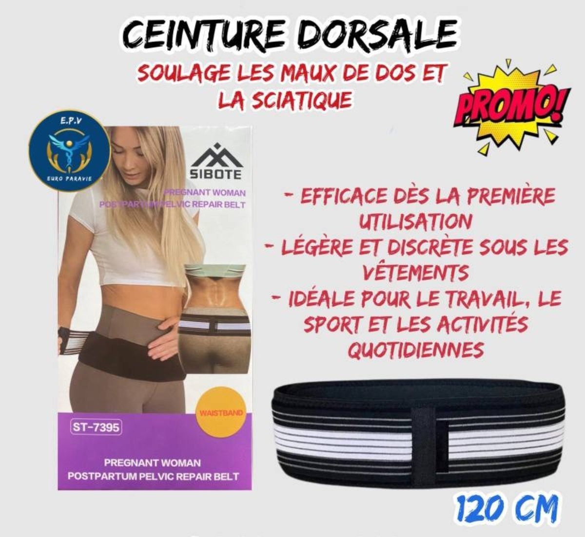 CEINTURE DORSALE 120 CM