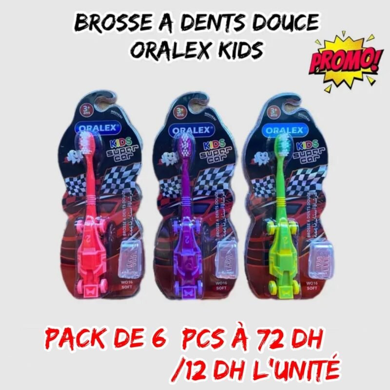 BROSSE A DENTS DOUCE ORALEX Kids. Pack de 6 pièces.