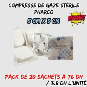 COMPRESSE DE GAZE STERILE PHARCO 5 CM X 5 CM