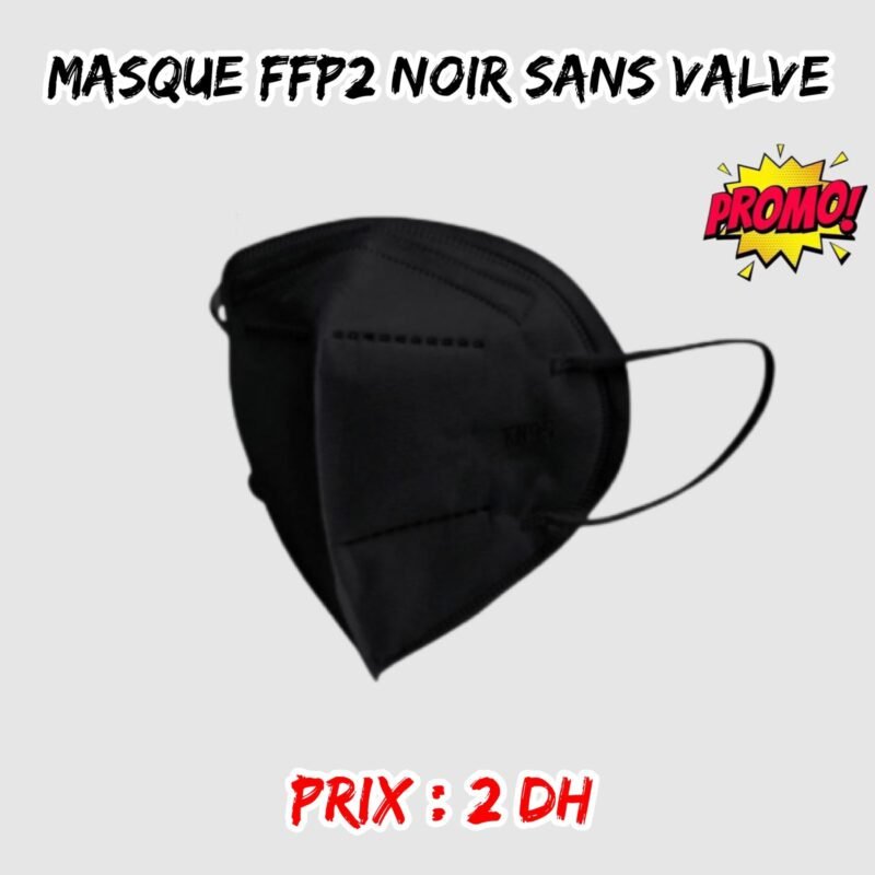 MASQUE FFP2 NOIR SANS VALVE