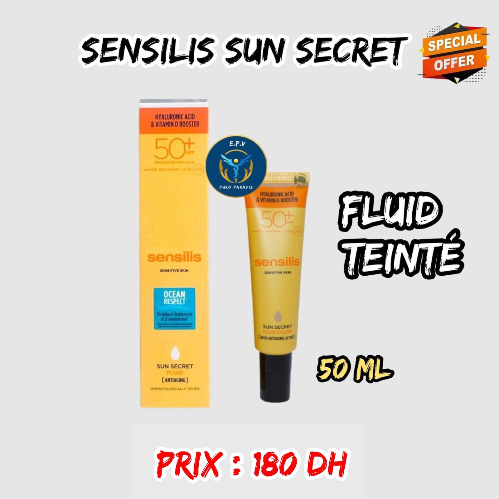 SENSILIS ECRAN FLUIDE TEINTE SPF50+ PEAUX SENSIBLES