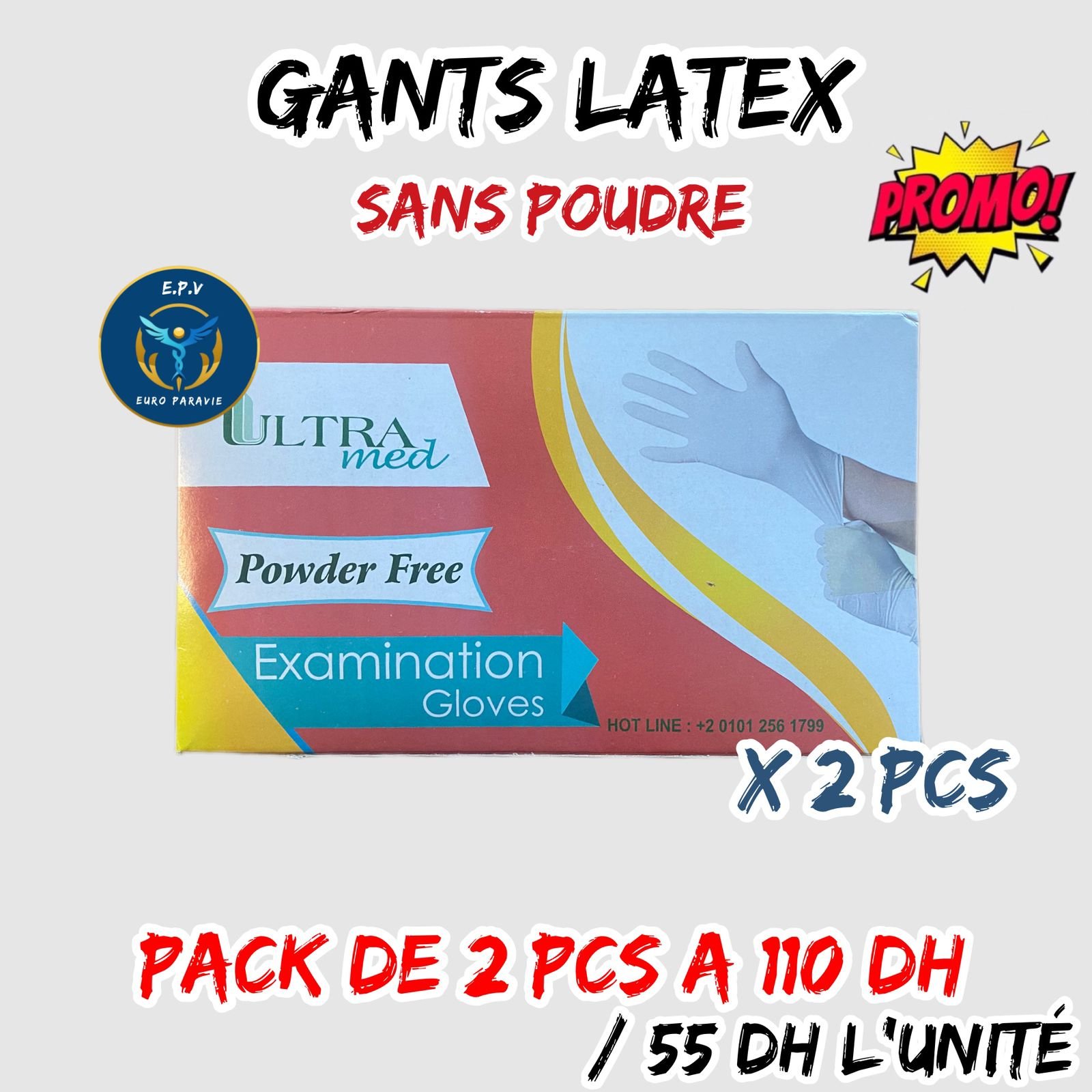 GANTS LATEX SANS POUDRE