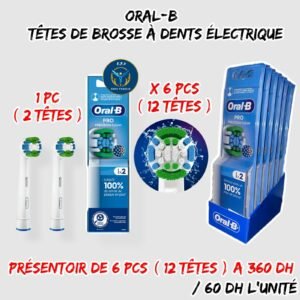 TETES DE BROSSE A DENTS Électriques. /2 tête à 60 dh.