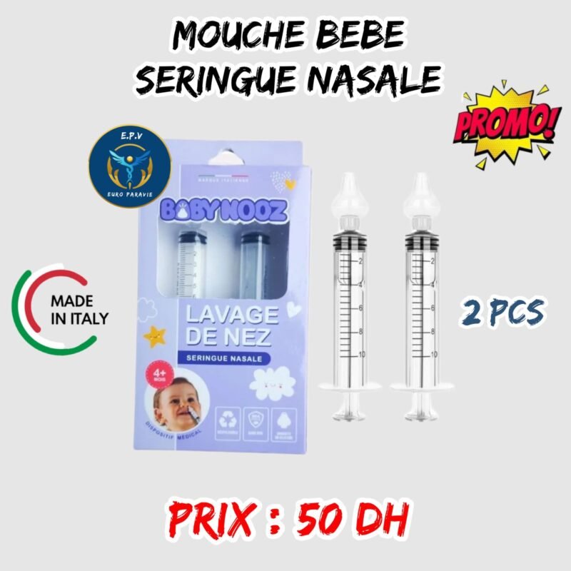 MOUCHE BEBE SERINGUE NASALE 2 PCS