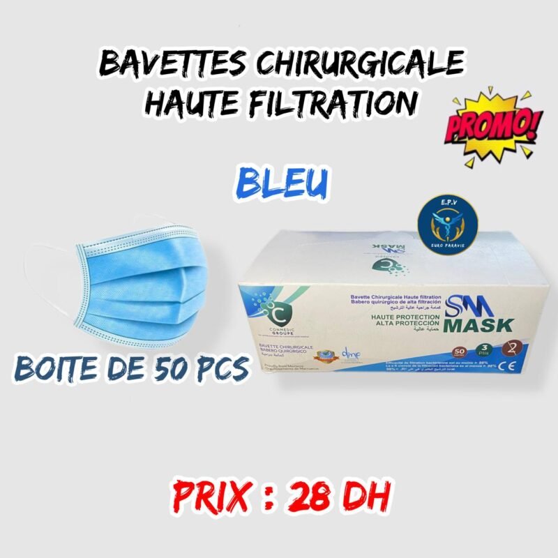 BAVETTES CHIRURGICALE BLEU