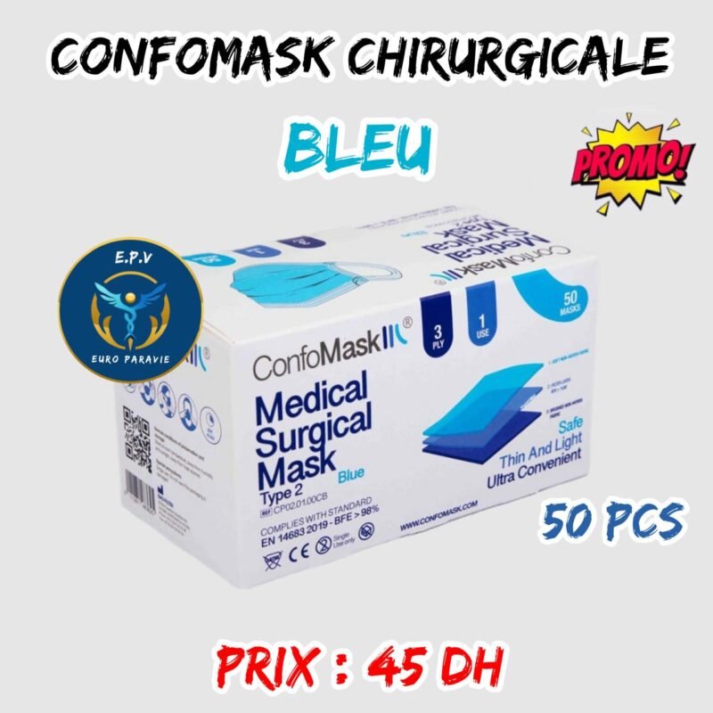 CONFOMASK CHIRURGICALE BLEU