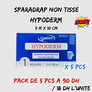 SPARADRAP NON TISSE HYPODERM 5M X 10CM 5PCS