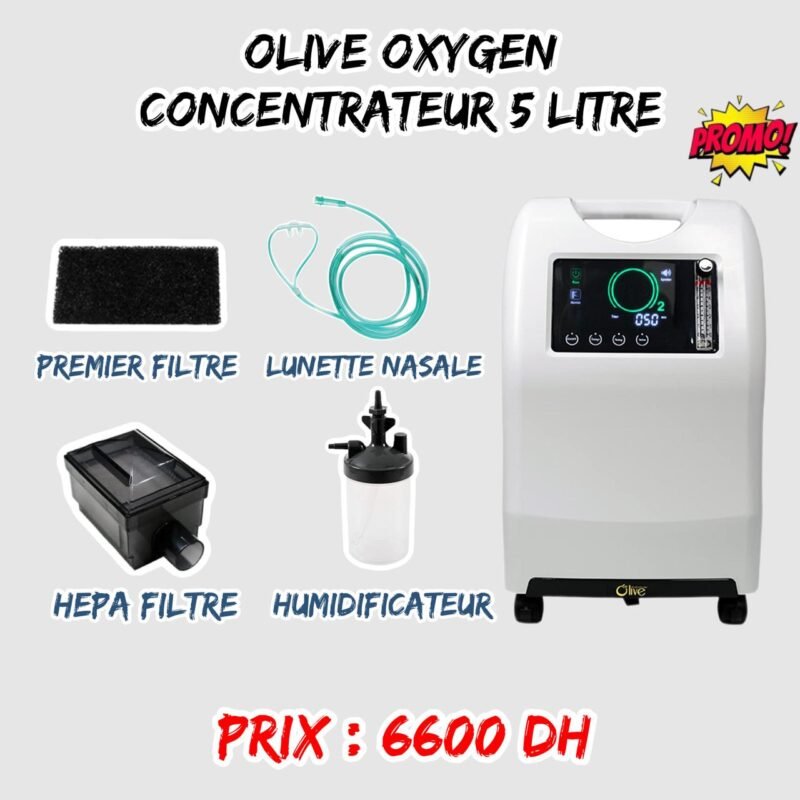 OLIVE OXYGEN CONCENTRATEUR 5 LITRE