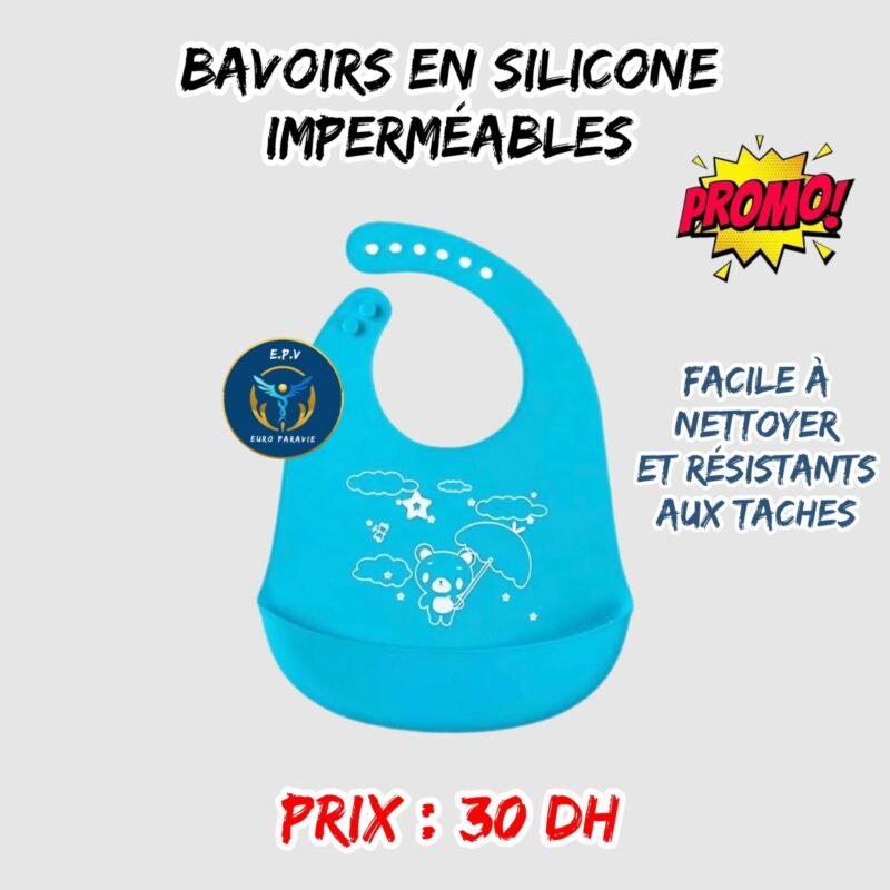 BAVOIRS EN SILICONE IMPERMÉABLES