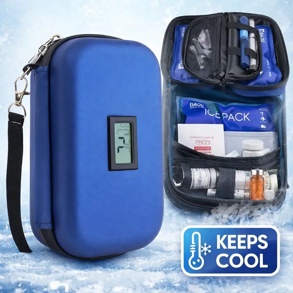 GLACIERE A INSULINE ET MEDICAMENTS BLEU. – Image 2