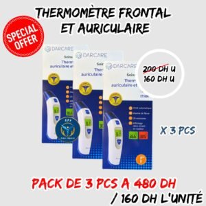 THERMOMETRE FRONTAL ET AURICULAIRE 3 PCS