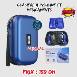 GLACIERE A INSULINE ET MEDICAMENTS BLEU