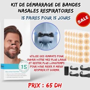 KIT DE DEMARRAGE DE BANDES NASALES RESPIRATOIRES 15 JOURS