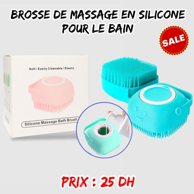 BROSSE DE MASSAGE EN SILICONE POUR LE BAIN