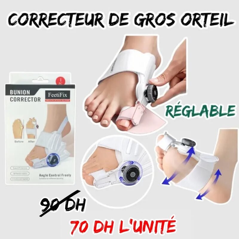 CORRECTEUR DE GROS ORTEIL REGLABLE