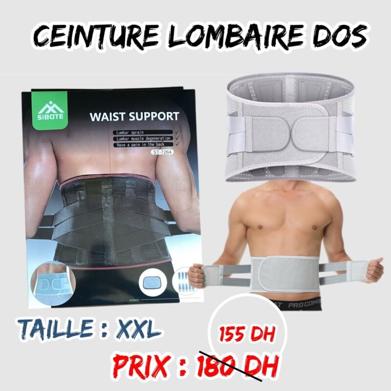 CEINTURE LOMBAIRE DOS TAILLE 2XL