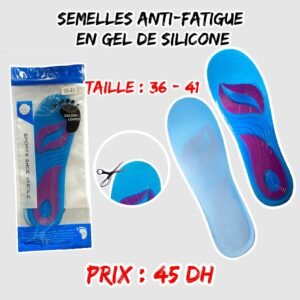 SEMELLES ANTI-FATIGUE EN GEL DE SILICONE 36-41