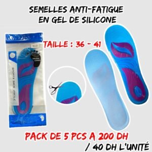 SEMELLES ANTI-FATIGUE EN GEL DE SILICONE 36-41