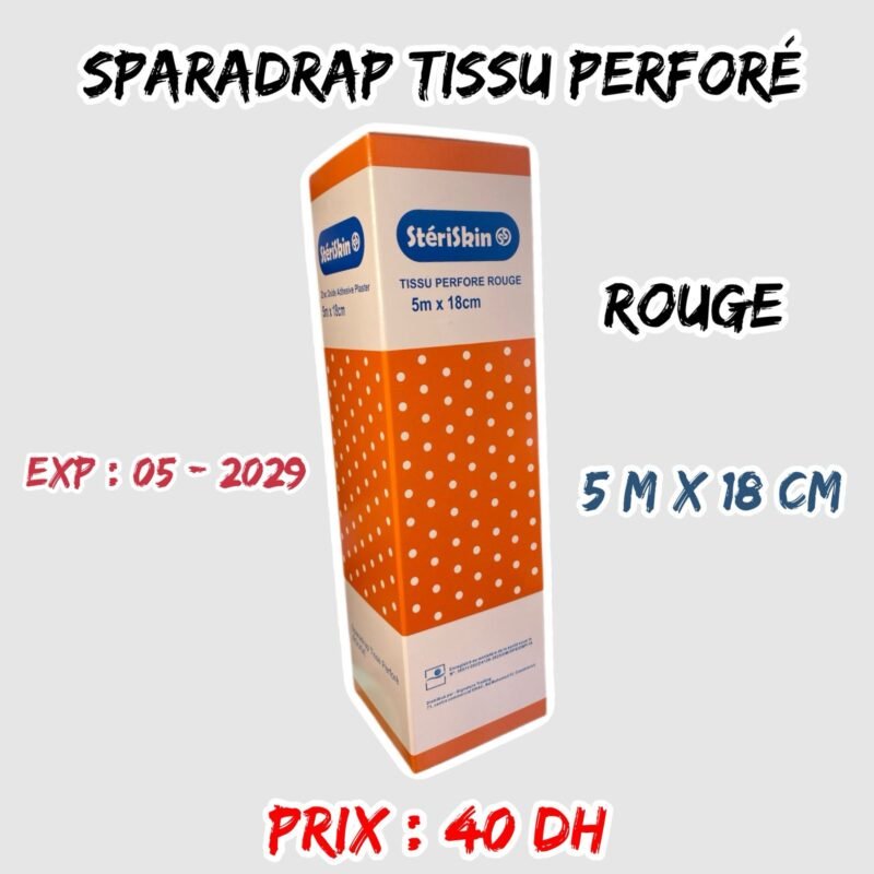 SPARADRAP ROUGE 5 M X 18 CM