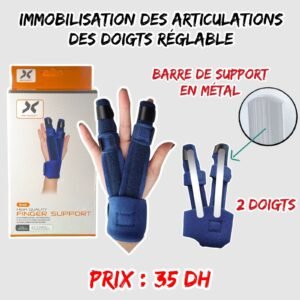 IMMOBILISATION DES ARTICULATIONS DES DOIGTS REGLABLE 2 DOIGTS 8685