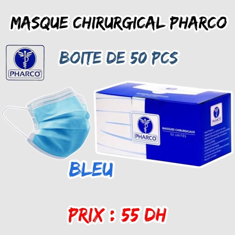 MASQUE PHARCO CHIRURGICAL BLEU
