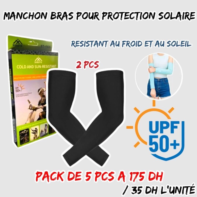 MANCHON BRAS NOIR 1106 5 PCS