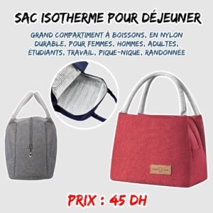 SAC ISOTHERME POUR DEJEUNER ROUGE