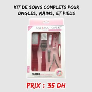KIT DE SOINS COMPLETS POUR ONGLES MAINS ET PIEDS ROSE