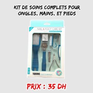 KIT DE SOINS COMPLETS POUR ONGLES MAINS ET PIEDS BLEU