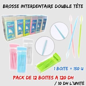 BROSSE INTERDENTAIRE DOUBLE TETE