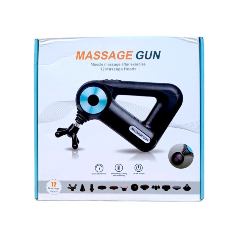 PISTOLET DE MASSAGE MUSCULAIRE PROFESSIONNEL 12 TETES