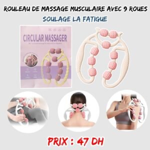 ROULEAU DE MASSAGE MUSCULAIRE AVEC 9 ROUES