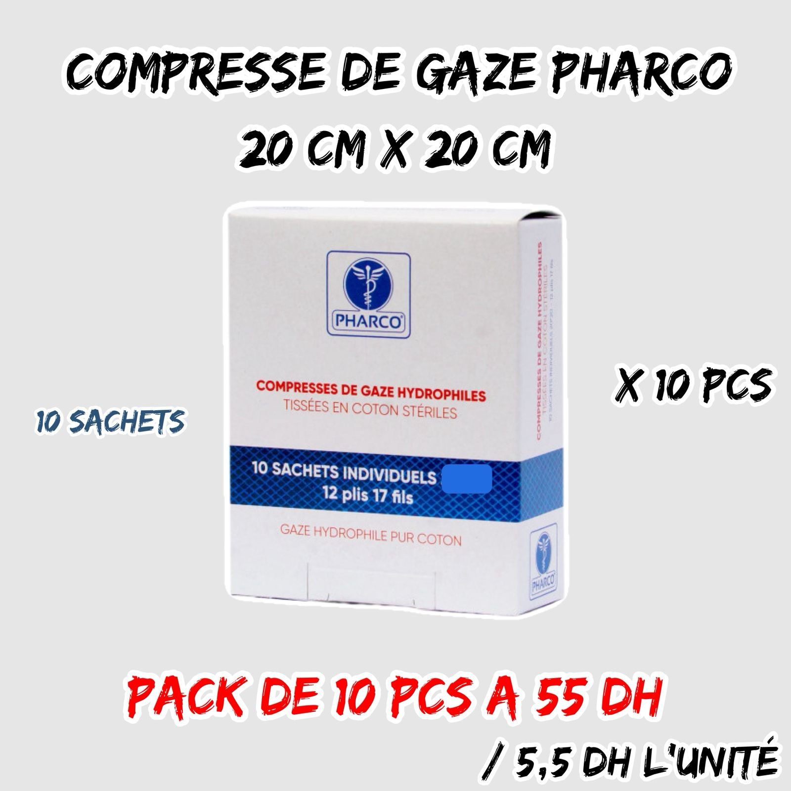 COMPRESSE PHARCO 20 X 20