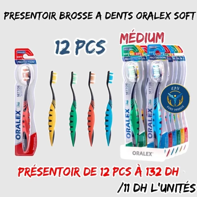 PRESENTOIR BROSSE A DENTS ORALEX médium.