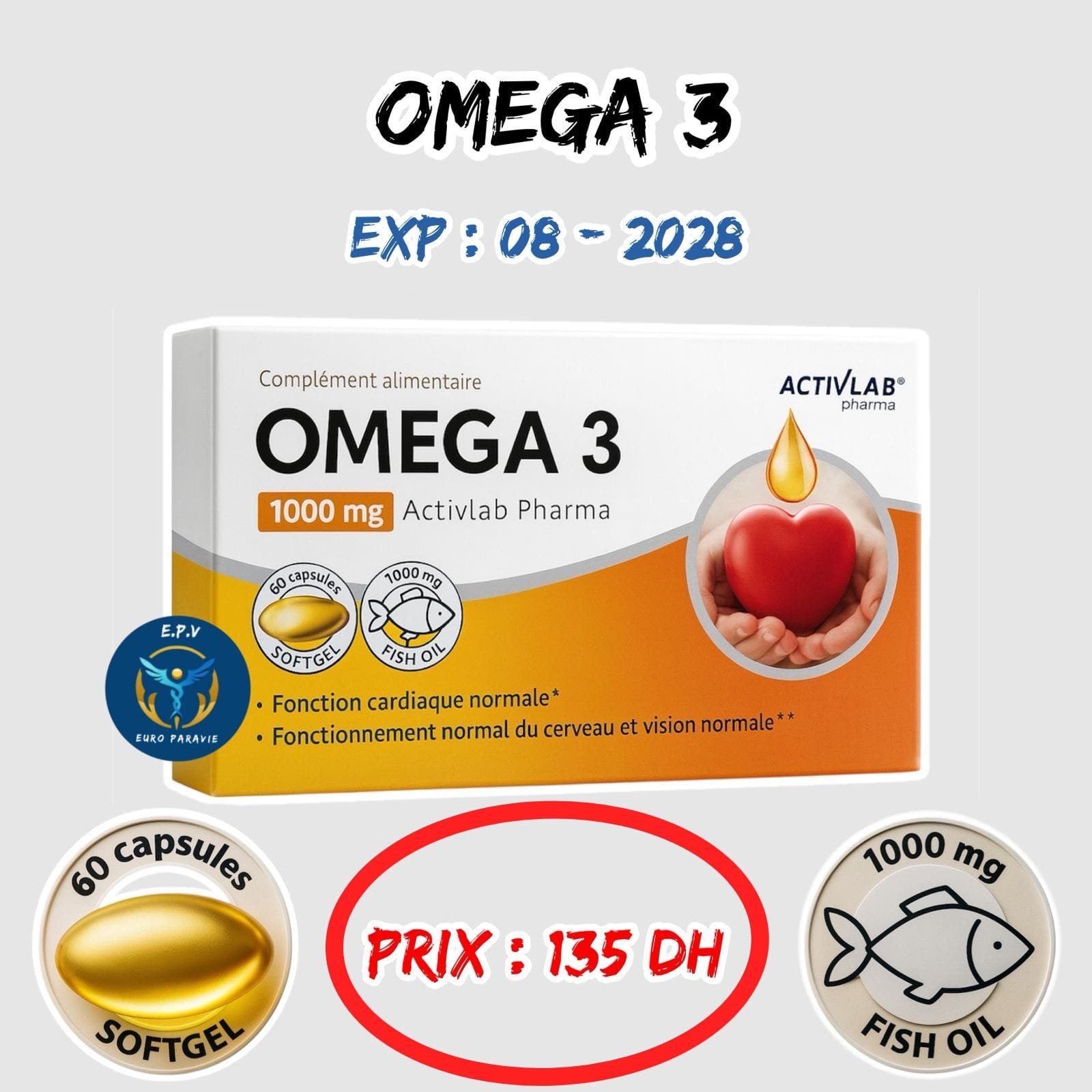 Omega 3. 1000mg /60 capsule.