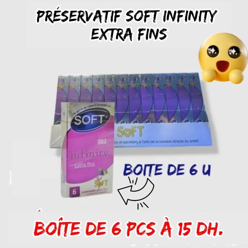 Préservatif soft infinity extra fins. Boîte de 6 pcs.