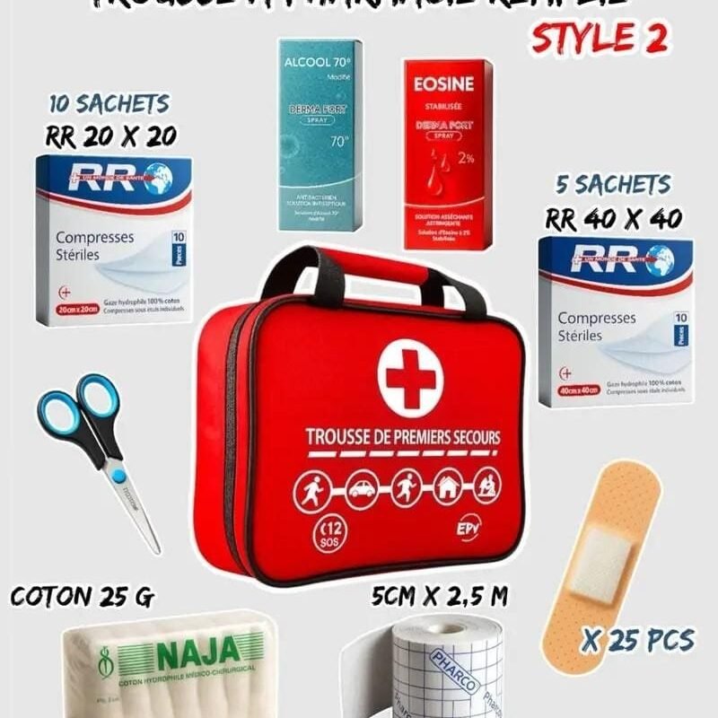 TROUSSE A PHARMACIE DE PREMIER SECOURS REMPLIE STYLE 2