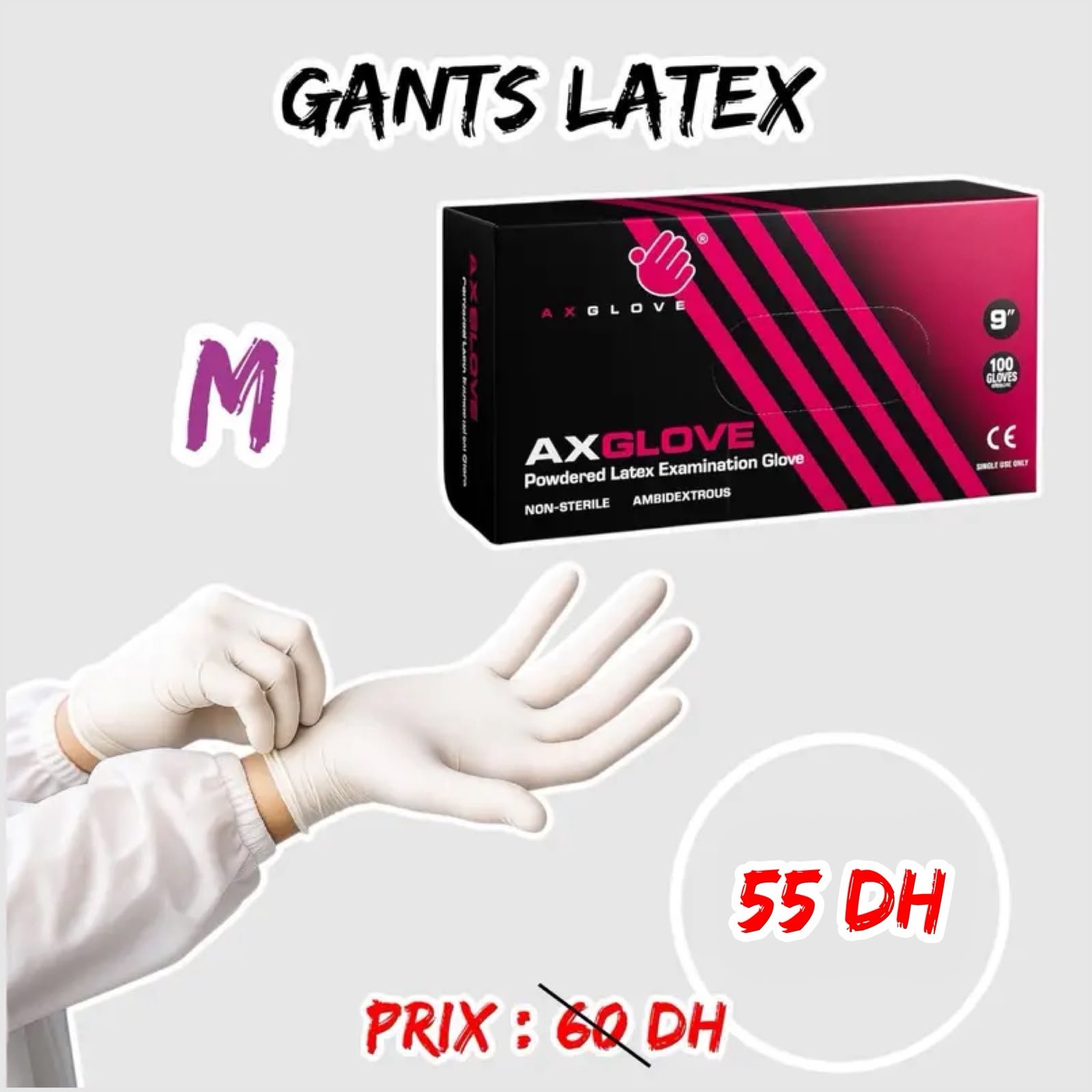 GANTS LATEX { S-M-L }