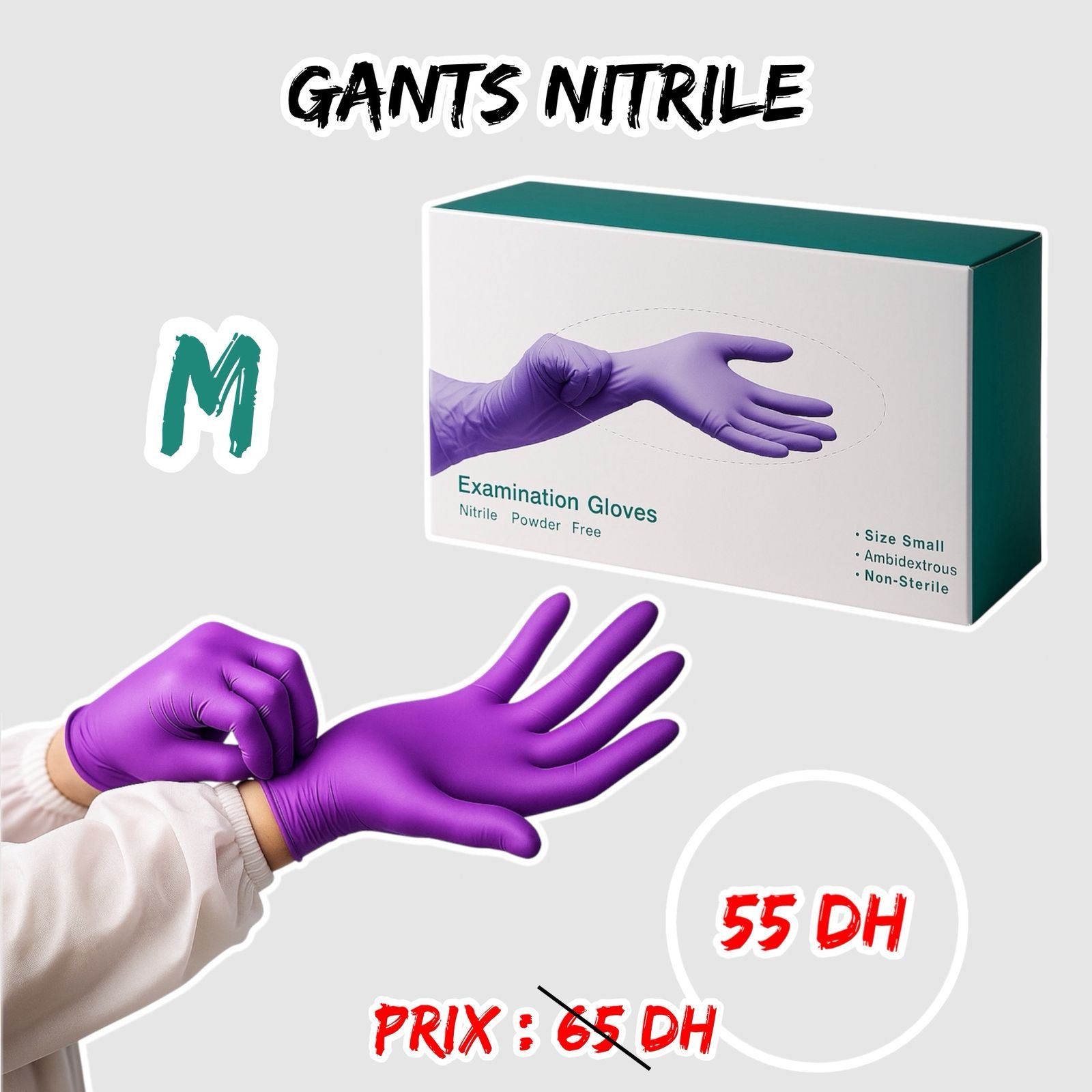 GANTS NITRILE VIOLET { M }