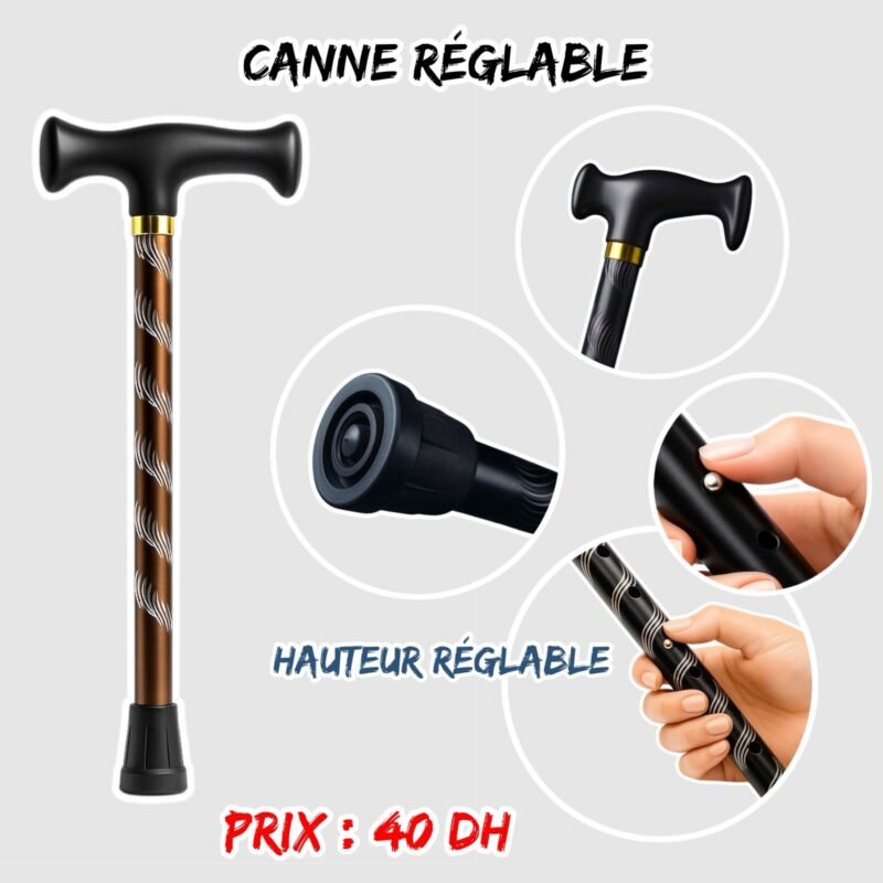 CANNE { HAUTEUR REGLABLE }