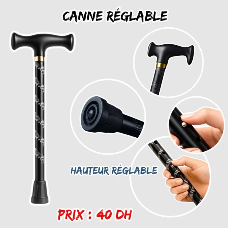 CANNE { HAUTEUR REGLABLE }