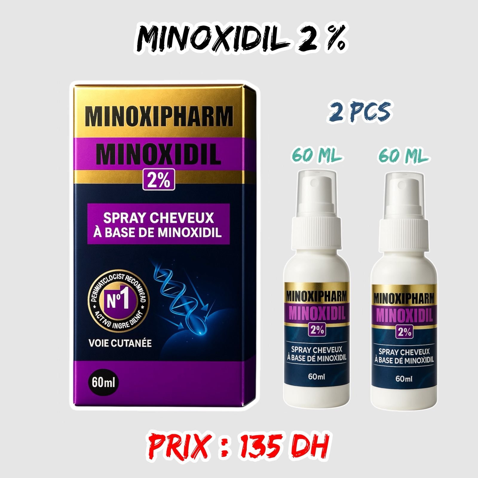 MINOXIDIL 2% 2PCS