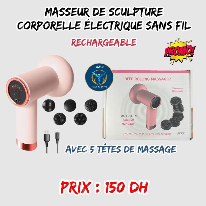 Appareil de massage à rouleaux profonds.
Pistolet de massage