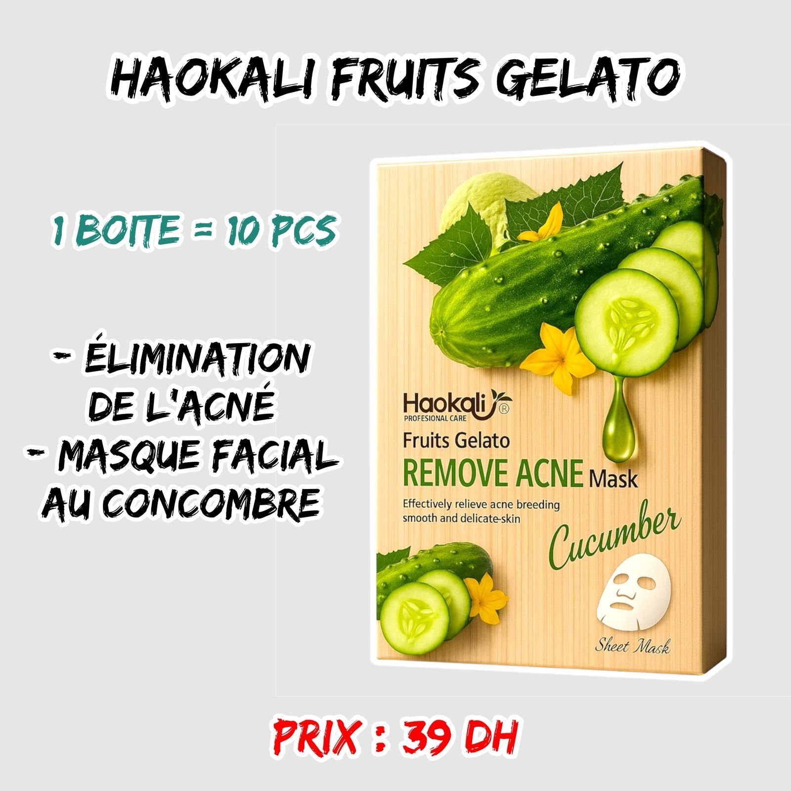HAOKALI MASQUE FACIAL { CONCOMBRE }