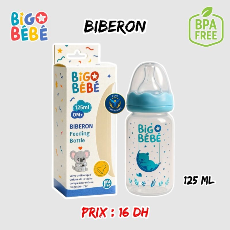 BIBERON BIGO BEBE 125ML { BLEU/ROSE }